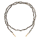 Marie Lichtenberg Black & White Mauli Ghana Beads Double Loop Cord