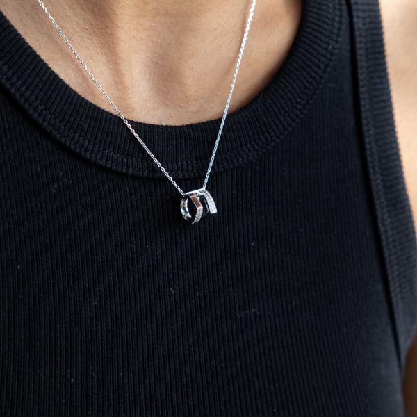 Repossi Antifer Off-Width 2 Diamond Row Pendant