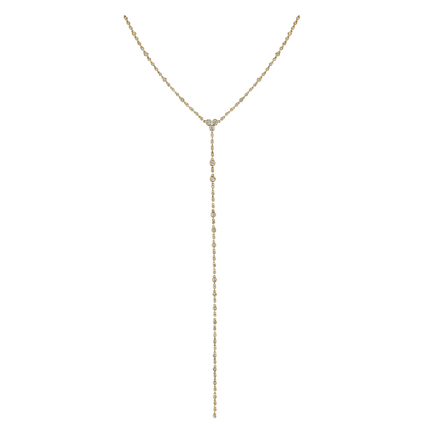 Shay Diamond Infinity Station "Y" Necklace 1.8ct 18k