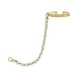 Anita Ko Single Row Diamond Ear Cuff with Rope Diamond Chain