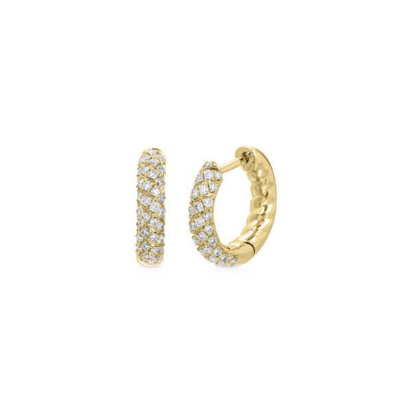 Anita Ko YG Pave Diamond Zoe Huggies 2.13ct 18k
