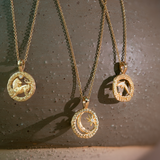 Azlee Petite Animal Kingdom Coin Necklace
