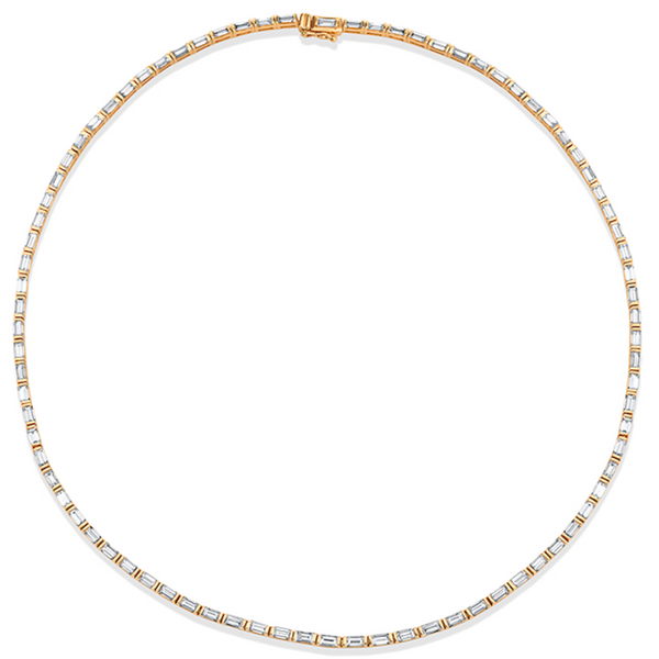 Anita Ko YG Diamond Baguette Choker 7.96cts 18k
