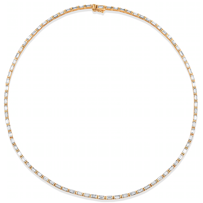 Anita Ko YG Diamond Baguette Choker 7.96cts 18k