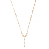 Jacquie Aiche YG Hailey 16 Diamond Y Necklace on Smooth Bar Chain (Demi-fine 14k)