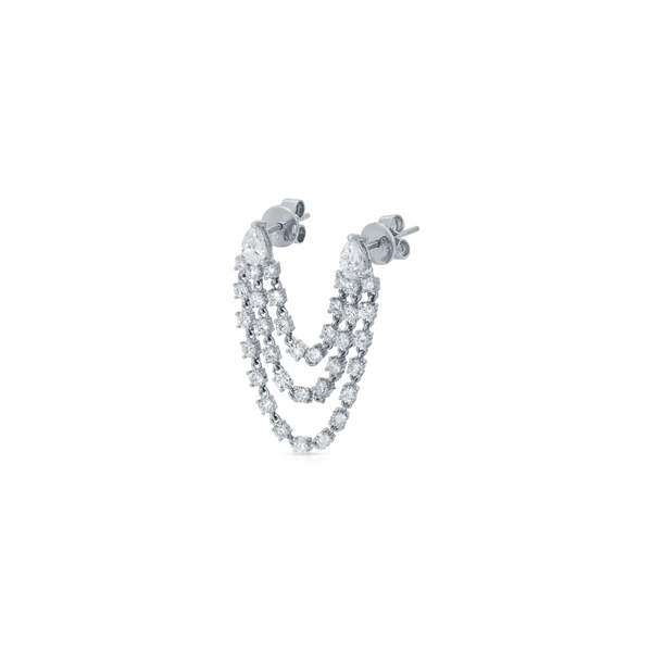 Anita Ko Bianca Double Pear Loop Diamond Earring / 0.48cts pear, 1.12cts round 18k