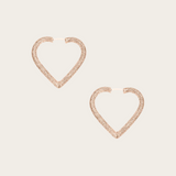 Carolina Bucci Small Cuore Hoop Earrings Florentine Finish