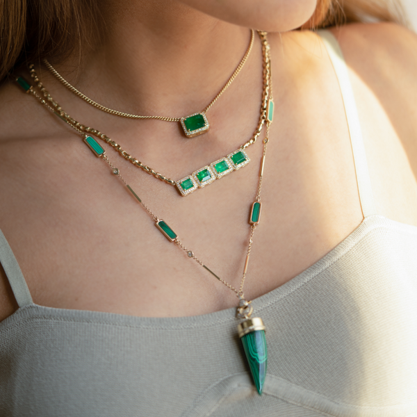 Jacquie Aiche Malachite Horn Charm