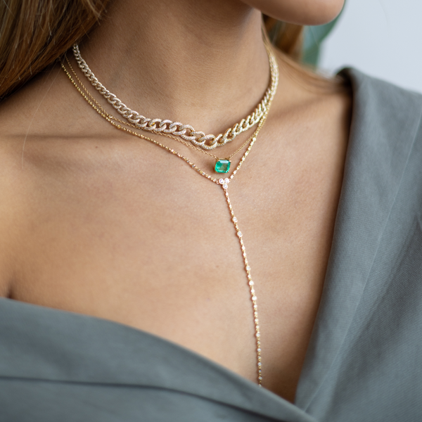 Shay Diamond Infinity Station "Y" Necklace 1.8ct 18k