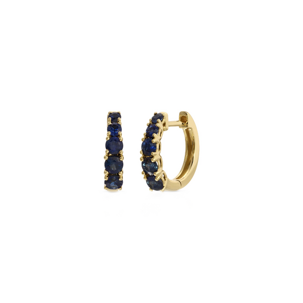 Anita Ko Blue Sapphires Small Graduated Huggies
