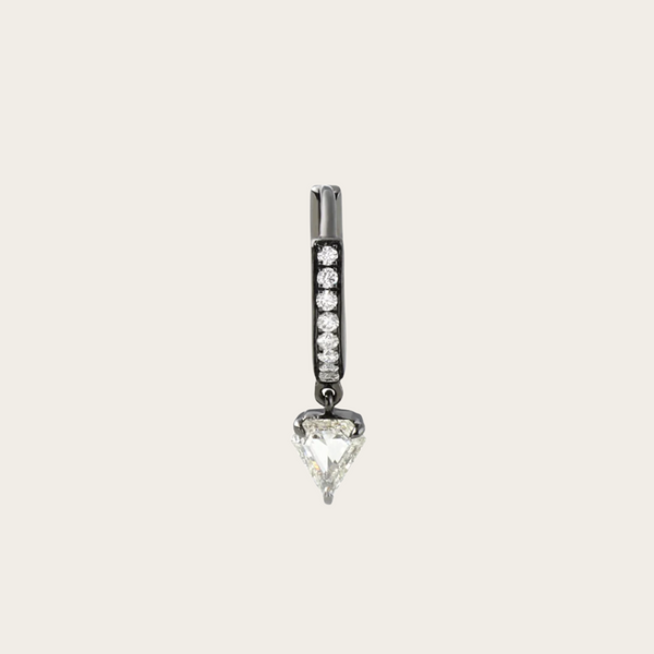 Eva Fehren Prism Hoop with Geometric Diamond Drop