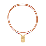 Marie Lichtenberg YG Gold Eye Protect Scapular Necklace with Diamonds 0.04ct 18k