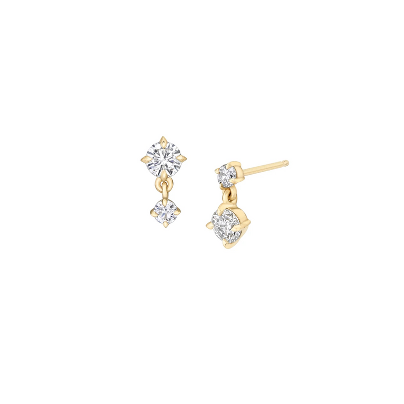 Lizzie Mandler Eclat Diamond Mini Double Drop Earring Single