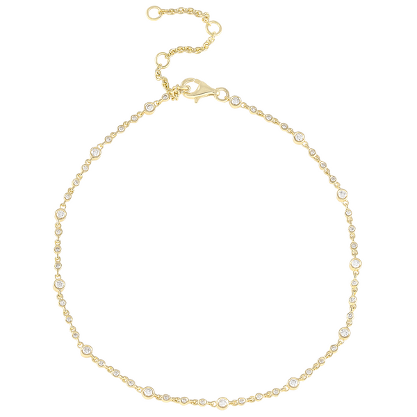 Shay YG Diamond Infinity Anklet 0.63ct 18k