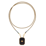 Marie Lichtenberg YG Ebony Eye Scapular with Diamonds 0.44ct 18k