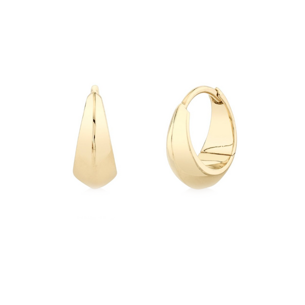 Lizzie Mandler YG Medium Crescent Hoop SINGLE 18k