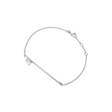 Repossi Serti Sur Vide Bar Bracelet with 0.25 pear diamond 18k