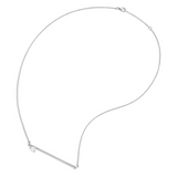 Repossi Serti Sur Vide Bar Pendant with 0.30 pear diamond 18k