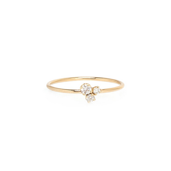 Zoe Chicco Trio Mixed Diamond Ring 0.10cts (Demi-Fine 14k)