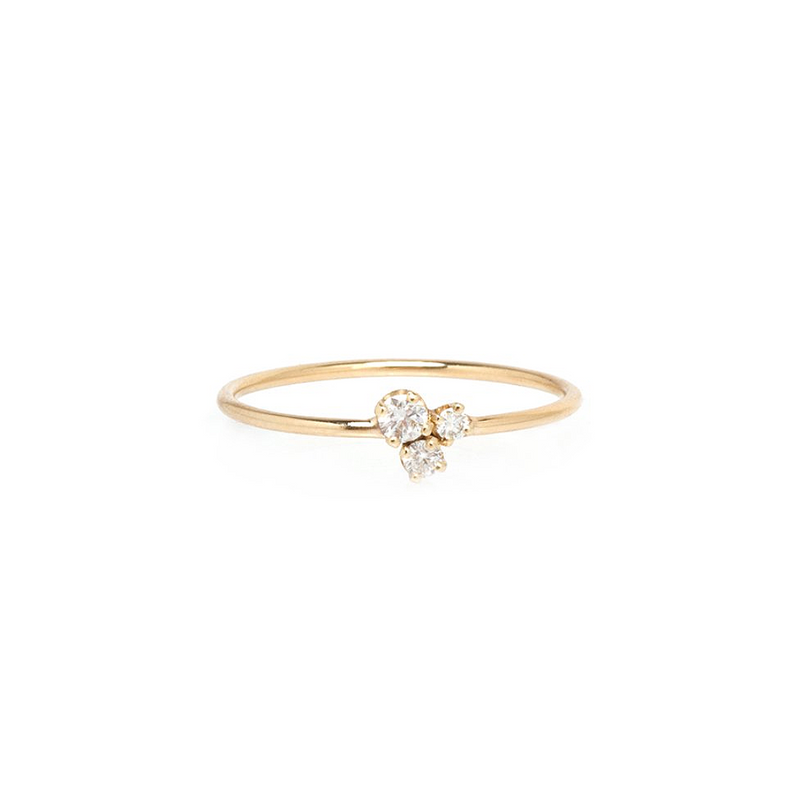 Zoe Chicco Trio Mixed Diamond Ring 0.10cts (Demi-Fine 14k)