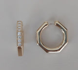 Ascher X Large Diamond Pave Bubble Hoops