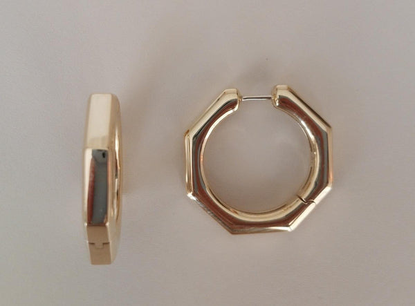 Ascher X Large Plain Bubble Hoops
