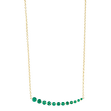 Anita Ko YG Graduated Floating Emerald Necklace 0.98cts 18k