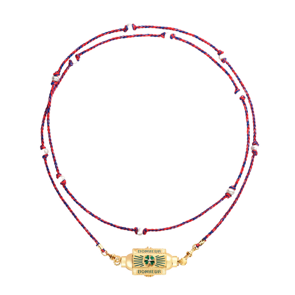 Marie Lichtenberg YG Bonheur Clover Locket with Diamonds 0.02cts (Demi-Fine 14k/Sterling Silver)