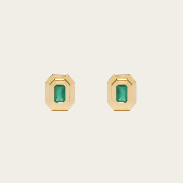 Azlee Emerald Staircase Studs