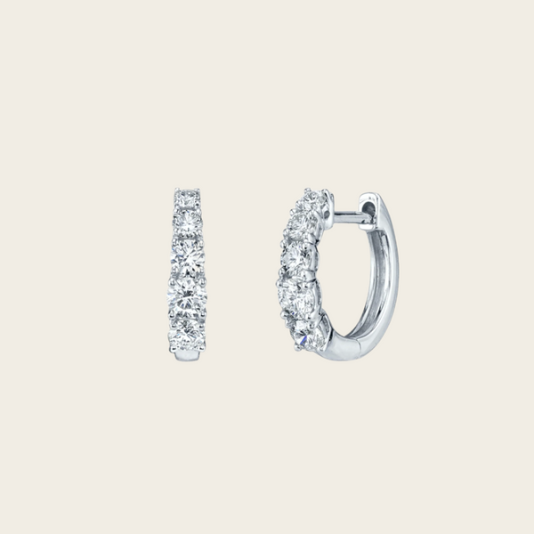 Anita Ko Small Graduated Diamond Huggies