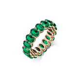 Shay Oval Gemstone Eternity Band 8cts 18k