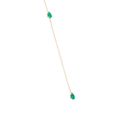 Anita Ko YG Emerald Pear Lariat 1.05cts 18k