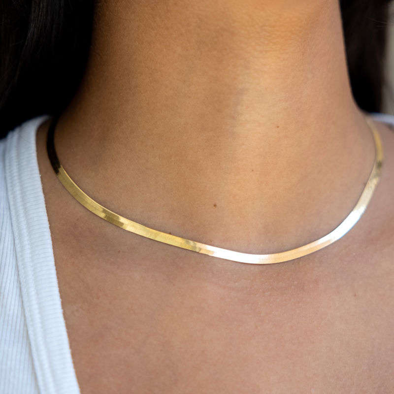 Zoe Chicco Herringbone Chain Necklace