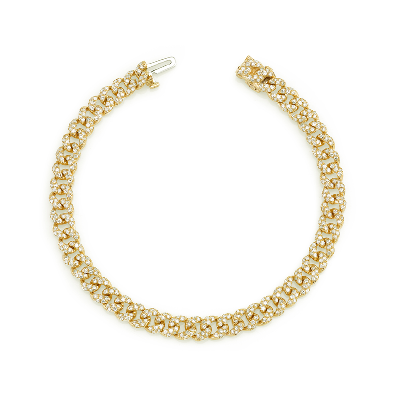 Shay Mini Pave Diamond Link Bracelet 1.98ct 18k