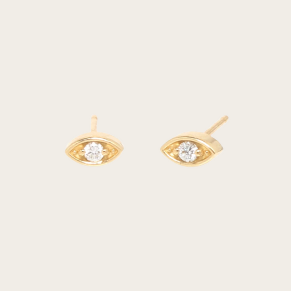 Zoe Chicco Small Diamond Eye Studs