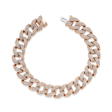 Shay Pave Diamond Geo Link Bracelet 8.05ct 18k