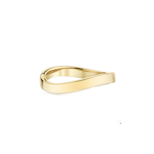 Anita Ko YG Plain Curved Ring 18k
