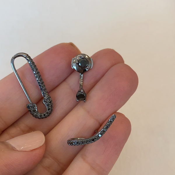 Anita Ko Black Diamond Orbit Earring