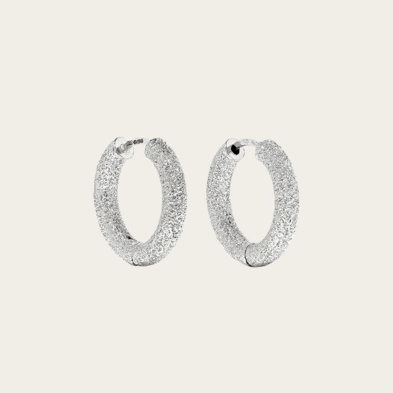 Carolina Bucci Round Huggy Earrings Florentine Finish