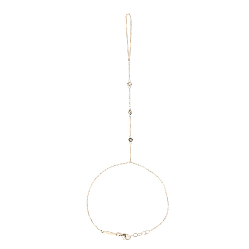 Jacquie Aiche 3 Spaced Out Diamonds Finger Bracelet