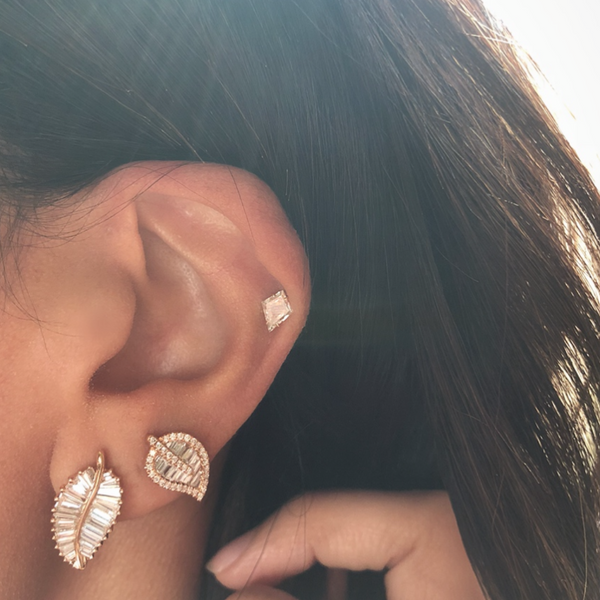 Anita Ko Small Leaf Studs Pair
