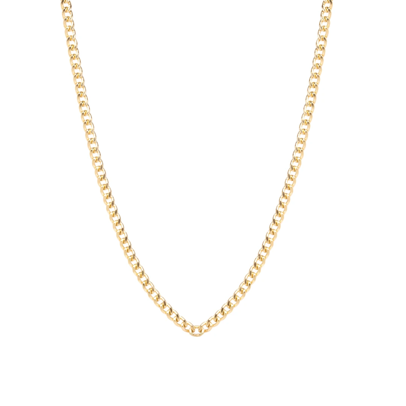 Zoe Chicco YG Small Curb Chain Necklace (Demi- Fine 14k)
