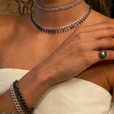 Shay Dot Dash Gemstone & Diamond Necklace  1.69ct Diamonds, 8ct Gemstone 18k