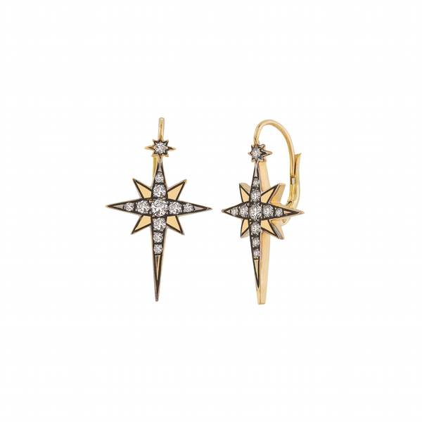 Venyx YG Astraea Diamond Earrings / Black Rhodium 0.46ct 18k