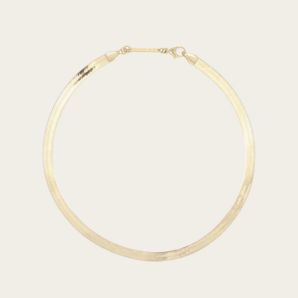 Zoe Chicco Herringbone Chain Anklet