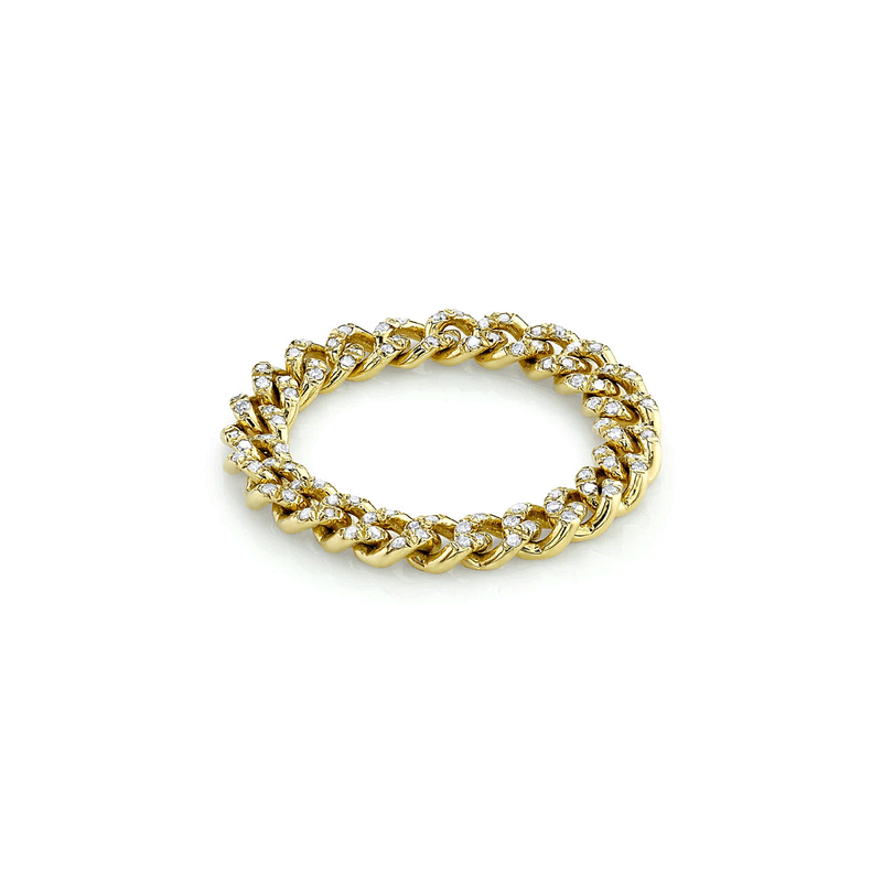 Shay Baby Pave Diamond Link Ring 0.35ct 18k