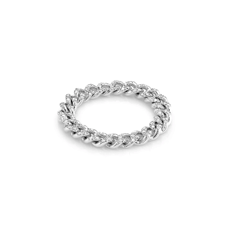 Shay Baby Pave Diamond Link Ring 0.35ct 18k