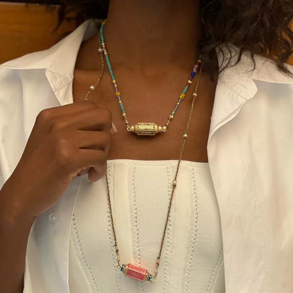 Marie Lichtenberg Short African Beads 40cm (Demi-Fine 14k/Sterling Silver)