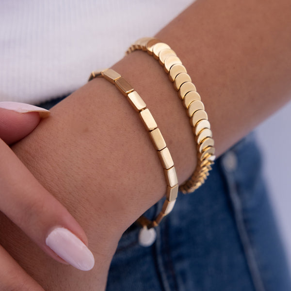 Anita Ko YG Plain Bunny Link Bracelet 18k