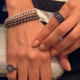 Shay Oval Gemstone Eternity Band 8cts 18k